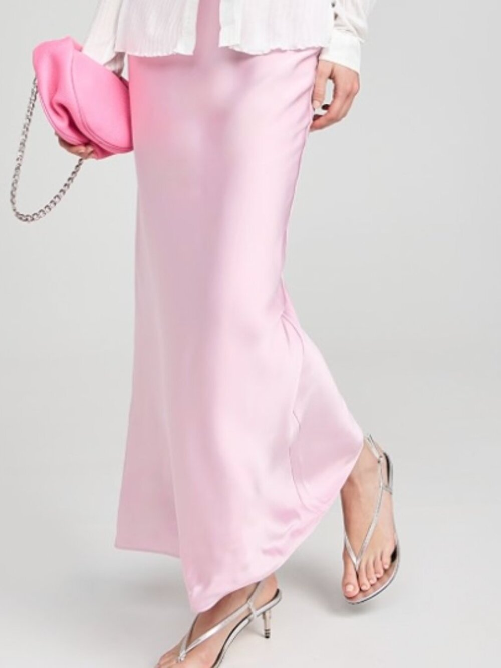 FAVORITE DAUGHTER SATIN PINK SKIRT